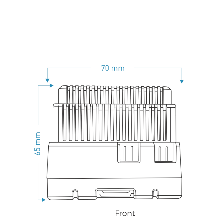 KNX Power Supply_LXA-128-30V_Scale Drawing_Front